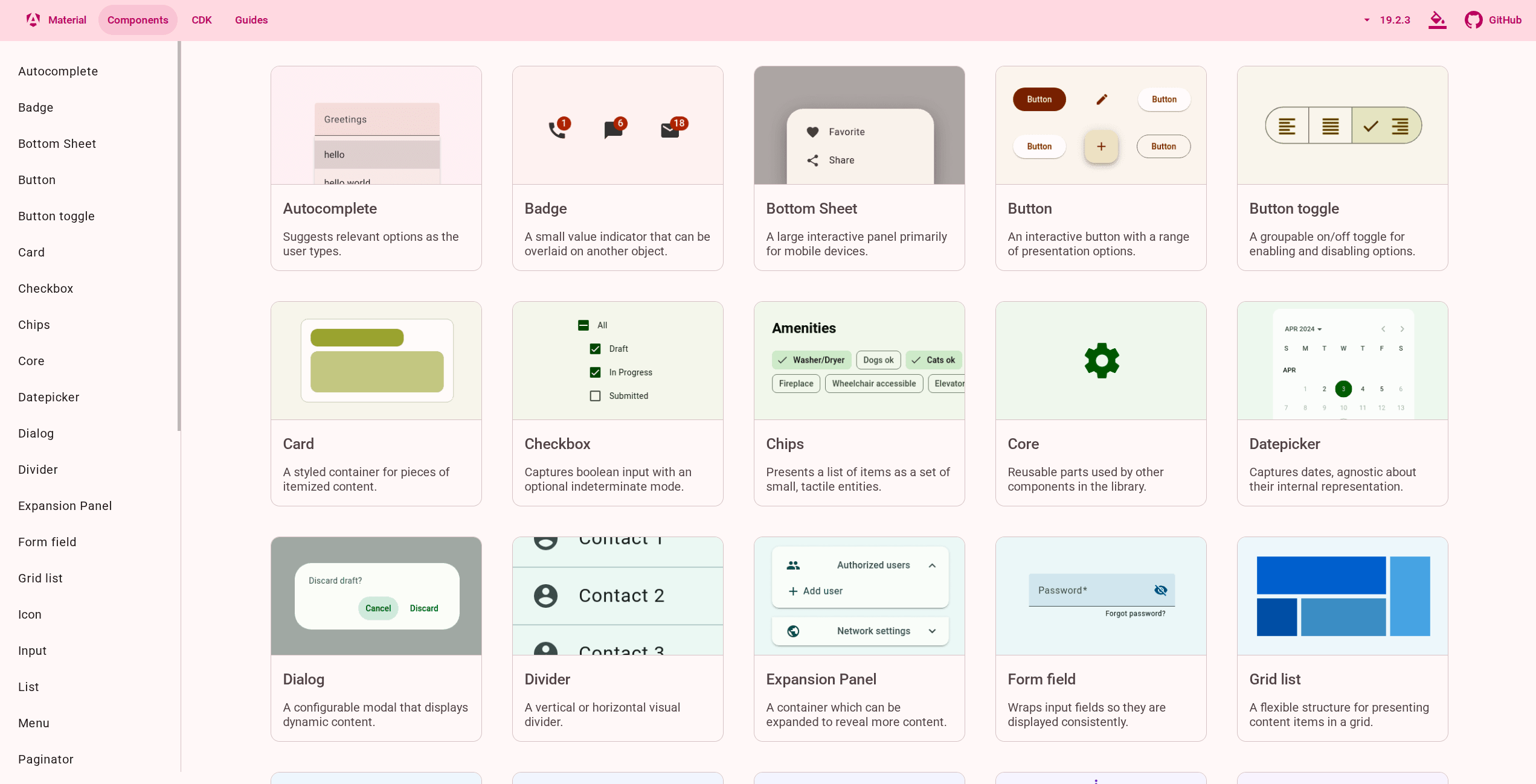 Angular Material UI screenshot 2